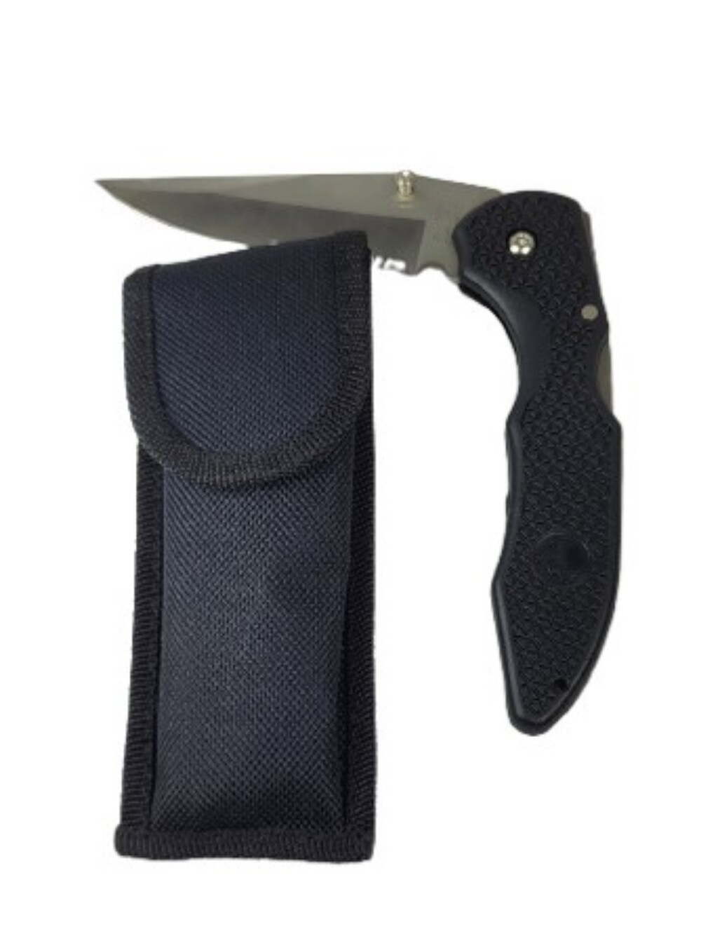 Frost Cutlery Flying Falcon Folding Lockback Pocket Knife  With Nylon Sheath